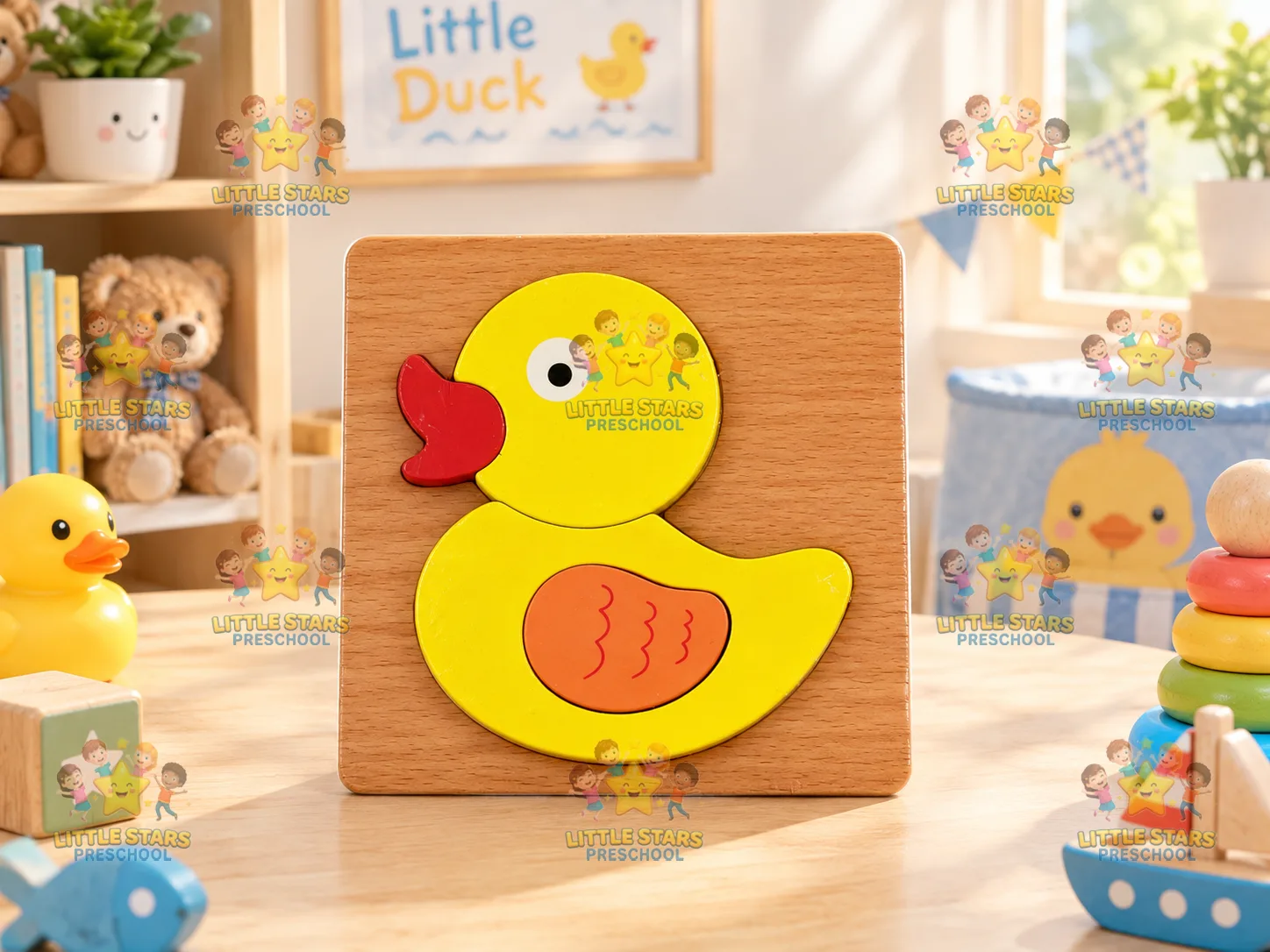 Mảnh ghép hình gỗ 3D hình Con Vịt Vàng (Little Duck)