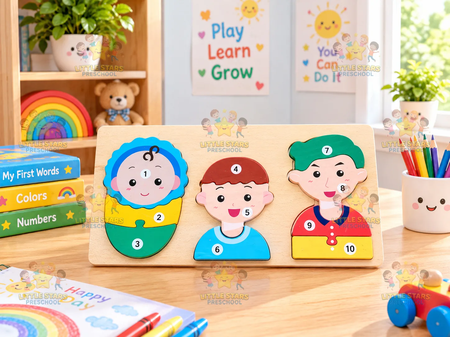 Mảnh Ghép Hình Gỗ 3D Chủ Đề Sự Phát Triển Của Bé -  Đồ Chơi Giáo Dục Thông Minh Phát Triển Tư Duy Montessori