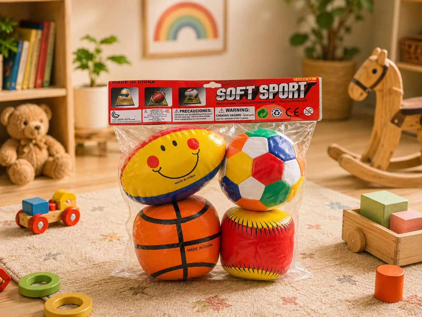Bộ 4 bóng vải mềm thể thao (Soft Sport)